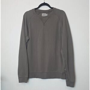 PACT Essential Crewneck Sweatshirt In Taupe/ Gray Organic Cotton Size Large